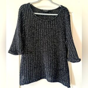 TopShop Knit Black Short Sleeve Sweater Women’s Size US 10